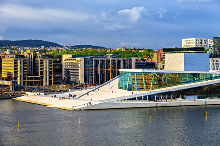The modern opera house in Oslo, Norwayのeditorial素材