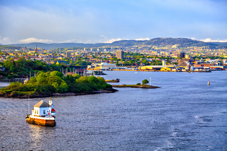 Modern district of Oslo, view from the waterの写真素材