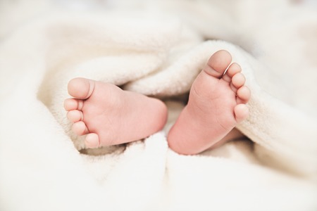 Photo of newborn baby feet