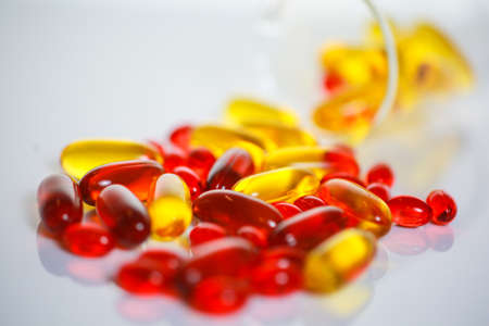 Capsules and Beakerの写真素材