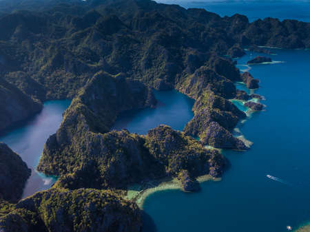 Lagoons in coron Philippinesの写真素材