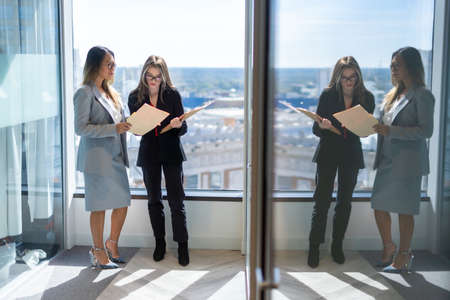 Office employee having a meeting with their teamの写真素材