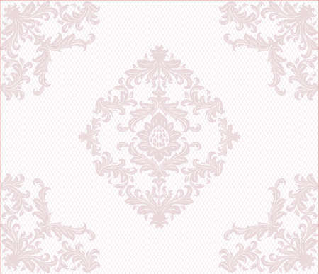 Classic Ornament damask style on a lace background. Medieval style.のイラスト素材
