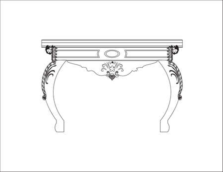 Classic royal table with ornaments のイラスト素材