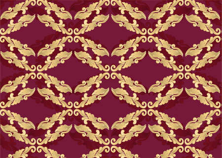 Vintage damask floral style Ornament Pattern. Vectorのイラスト素材
