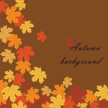 Autumn background with maple leaves. のイラスト素材