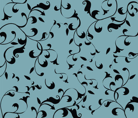 Gothic style vintage floral pattern in black and white composition. Vectorのイラスト素材