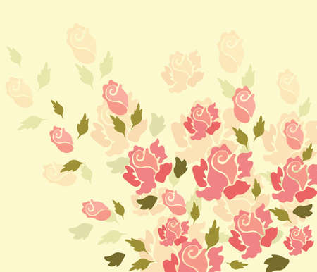Rose flowers background. Vectorのイラスト素材