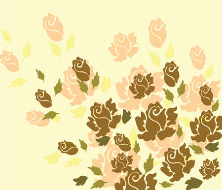Rose flower background. Vectorのイラスト素材