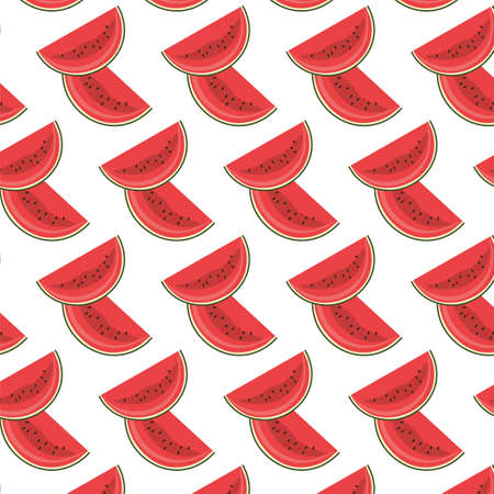 Watermelon slices pattern. Vectorのイラスト素材