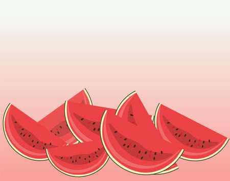 Watermelon slices isolated. Vectorのイラスト素材