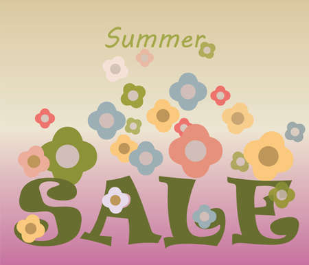 Summer Sale commercial banner. Vectorのイラスト素材