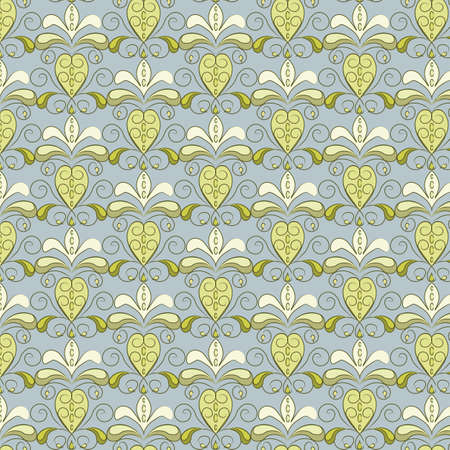 Natural floral ornament with swirls. Vectorのイラスト素材
