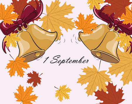 First Bell call autumn background. Vectorのイラスト素材