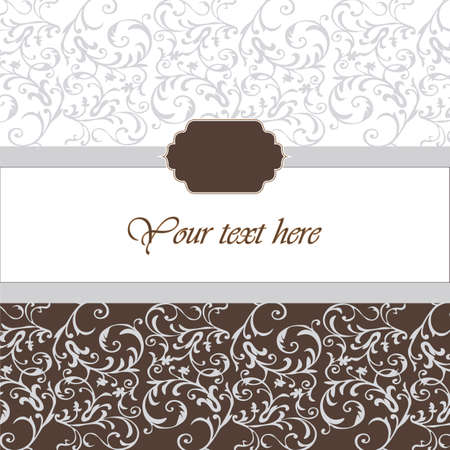 Vintage Invitation with gold ornaments background. Vectorのイラスト素材