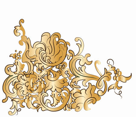 Dramatic fall of baroque style ornaments. Vectorのイラスト素材