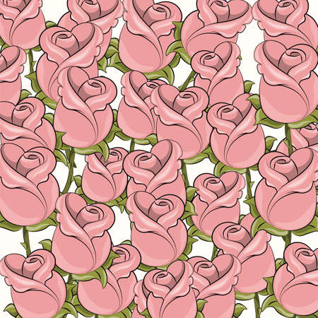 Pink Roses background . Vectorのイラスト素材