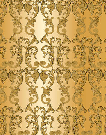 Abstract ornament in classic style in gold. Vectorのイラスト素材