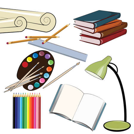 School set supplies. のイラスト素材
