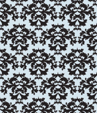 Classic style floral ornament pattern in black. Vectorのイラスト素材