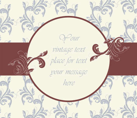 Vintage Classic Invitation with floral ornaments. Vectorのイラスト素材