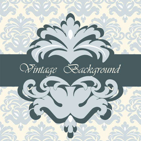 Vintage Classic Invitation with floral ornaments in black. Vectorのイラスト素材