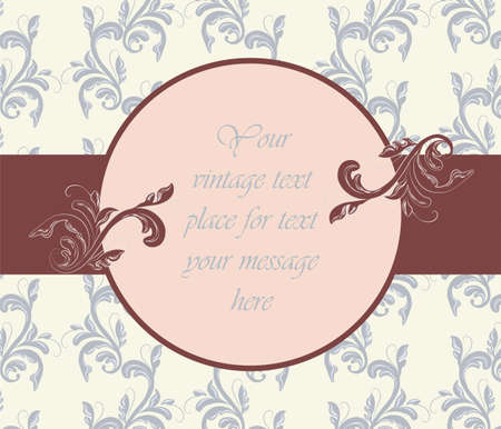 Vintage Classic Invitation with floral ornaments. Vectorのイラスト素材