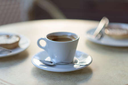 Coffee cup on a table. Cafe Restaurant breakfast dessert