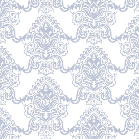Vector Classic Baroque floral damask pattern background. Luxury classic floral damask ornament, royal Victorian vintage texture for wallpapers, textile, fabric. Taupe colorのイラスト素材