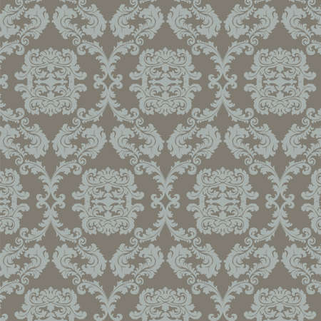 Vector floral damask pattern background. Luxury classic floral damask ornament, royal Victorian vintage texture for wallpapers, textile, fabric. Floral baroque elementのイラスト素材