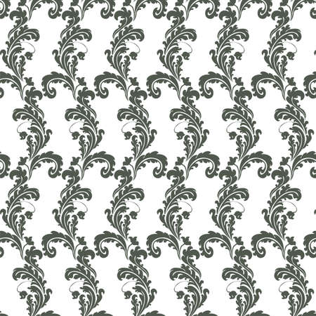 Classic style floral ornament pattern. Vector