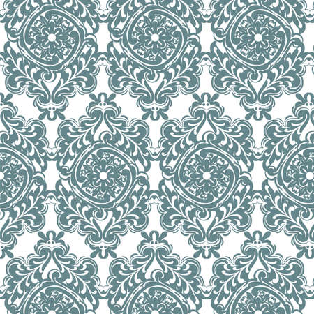 Vector floral pattern in Eastern style. Ornamental lace pattern for wedding invitations and greeting cards, backgrounds, fabrics, textile. Traditional pastel decorのイラスト素材