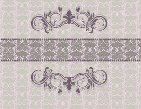 Vintage invitation card with ornaments. Vectorのイラスト素材