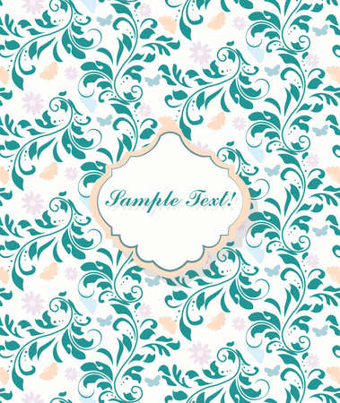 Delicate lace pattern background for Wedding or Anniversary Invitation, Cards etc in pale pink color. Vectorのイラスト素材
