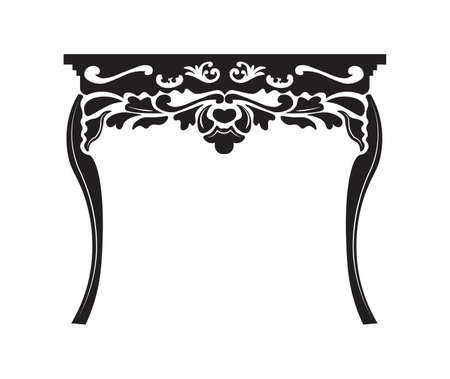 Vintage Baroque Rich table with luxurious ornaments. Vectorのイラスト素材