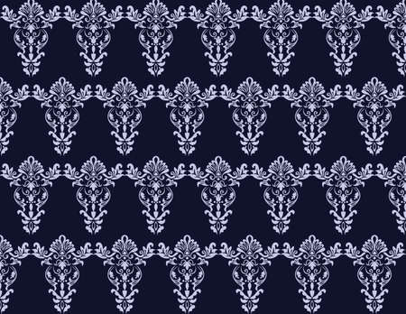 Vintage Baroque Pattern ornament Damask motif. Vector Victorian Royal Stylish ornament for texture, fabric, textile, backgroundsのイラスト素材