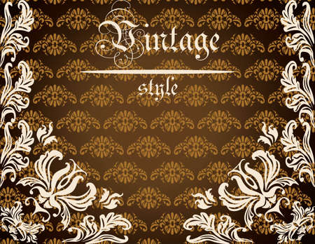 Vintage background with lace pattern ornaments. Vectorのイラスト素材