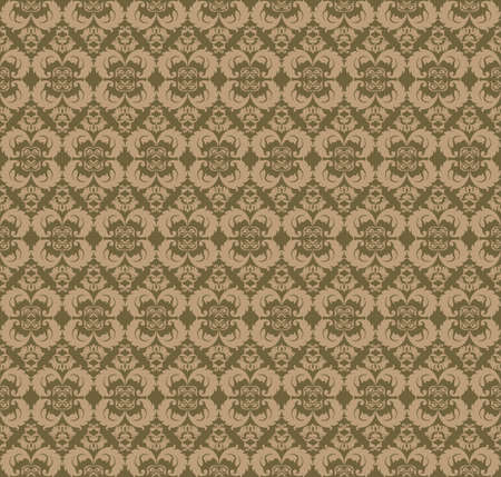 Vintage Abstract geometric floral classic pattern ornament. Vector background for cards, web, fabric, textures, wallpapers, tile, mosaic. Beige colorのイラスト素材