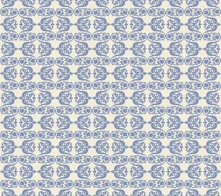 Vintage Abstract geometric floral classic pattern ornament. Vector background for cards, web, fabric, textures, wallpapers, tile, mosaic. blue colorのイラスト素材