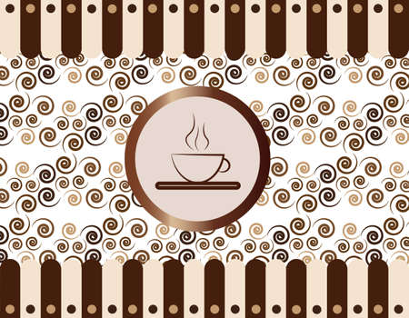 Coffee cup illustration cafe concept. Icon coffee symbol for menu, backgrounds, wall, design, ornament. Vectorのイラスト素材