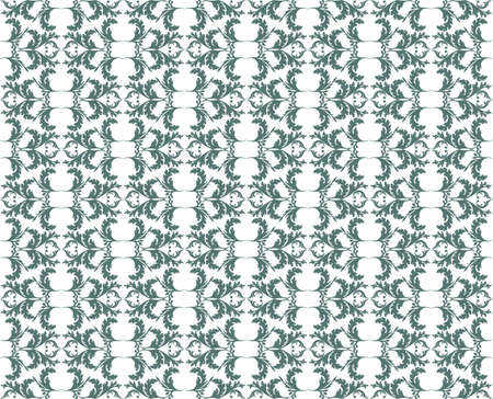 Vintage Abstract Floral classic pattern ornament. Vector background for cards, web, fabric, textures, wallpapers, tile, mosaic. Blue colorのイラスト素材