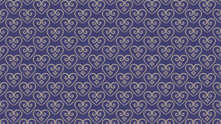 Abstract hearts geometric style pattern background. Vector abstract ornament pattern