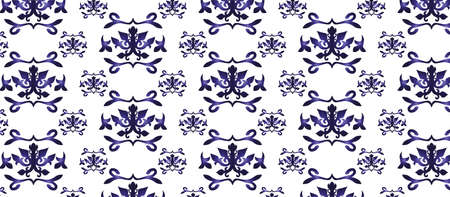 Vintage abstract floral classic pattern ornament. Vector background for cards, web, fabric,...
