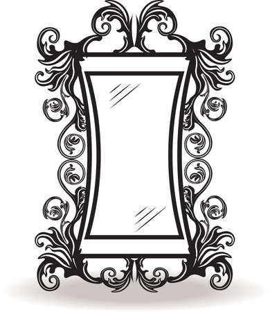 Vintage ornamented frame. Vector decorated frameのイラスト素材