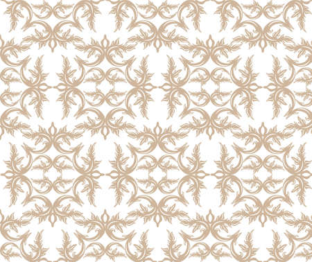 Vintage floral ornament pattern. Vector abstract ornament pattern. brown color patternのイラスト素材