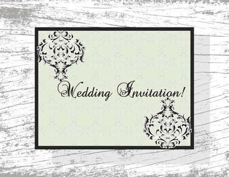 Vintage Damask Invitation card with classic royal ornaments. Vectorのイラスト素材
