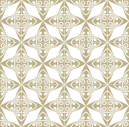 Vintage Retro floral ornament pattern. Vector abstract decor for backgrounds, texture, fabric, textile, cards. taupe colorのイラスト素材