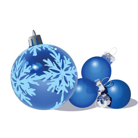 Christmas Decoration balls isolated on white Vector illustrationのイラスト素材