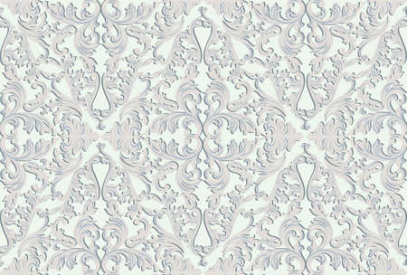 Vintage Baroque damask pattern Imperial style. Vector decor background. Luxury Classic ornament....