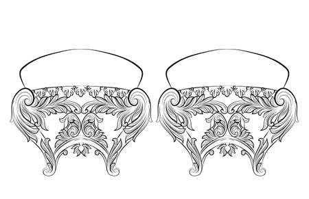 Rich Baroque Rococo chair.のイラスト素材